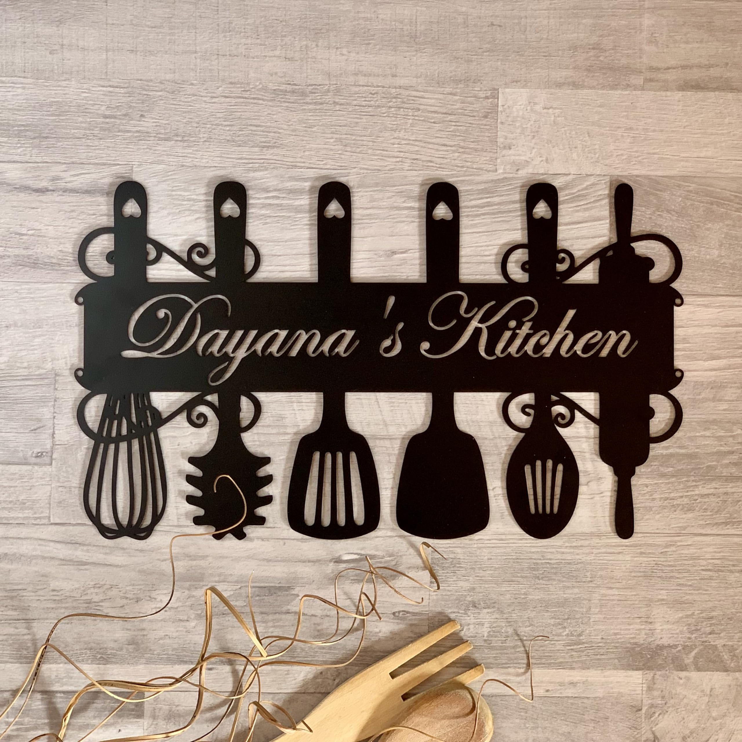 out sona様 kitchen サインボード❁ Amazon.com: Custom Kitchen Sign with Name, Personalized Kitchen